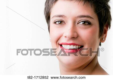 closeup of young woman showing white teeth View Large Photo Image Stock Image - closeup of young woman showing white teeth. Fotosearch