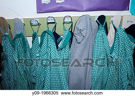 Stock Photography - Clothes hanging, School.. Fotosearch