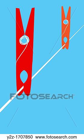 Stock Image - Clothes Pegs. Fotosearch