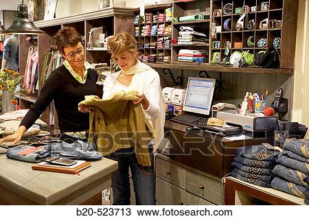 Stock Image - Clothes shop. Elgoibar, Gipuzkoa, Euskadi. Spain.. Fotosearch