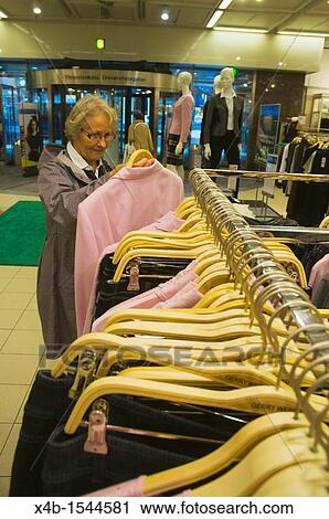Stock Image - Clothes shop Hansa shopping complex central Turku Finland Europe. Fotosearch