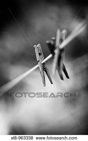 Stock Photo - Clothespins. Fotosearch