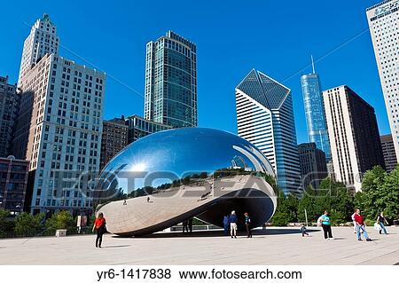 Cloud Gate also knows as the Chicago Bean in Millennium Park in Chicago, IL, USA The work is the creation of artist Anish Kapoor View Large Photo Image Stock Photo - Cloud Gate also knows as the Chicago Bean in Millennium Park in Chicago, IL, USA The work is the creation of artist Anish Kapoor. Fotosearch