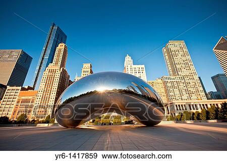 Cloud Gate also knows as the Chicago Bean in Millennium Park in Chicago, IL, USA The work is the creation of artist Anish Kapoor View Large Photo Image Stock Photo - Cloud Gate also knows as the Chicago Bean in Millennium Park in Chicago, IL, USA The work is the creation of artist Anish Kapoor. Fotosearch
