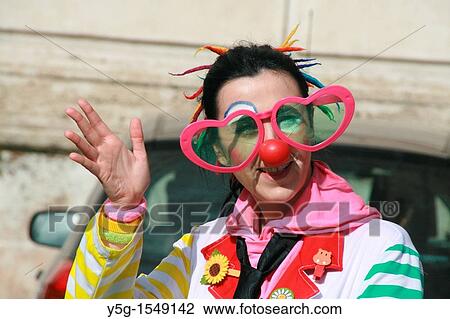 clown therapy members celebrating red nose day in rome italy View Large Photo Image Stock Image - clown therapy members celebrating red nose day in rome italy. Fotosearch