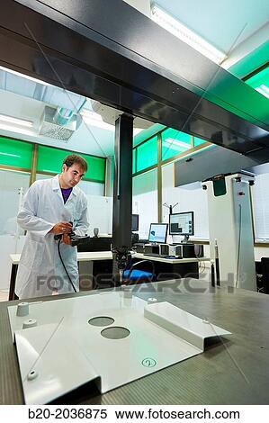 Stock Photography - CMM Coord. Coordinate Measuring Machine. Service dimensional measuring machine. Innovative Metrology applied. Sariki Metrology. Elgoibar. Gipuzkoa. Basque Country. Spain.. Fotosearch