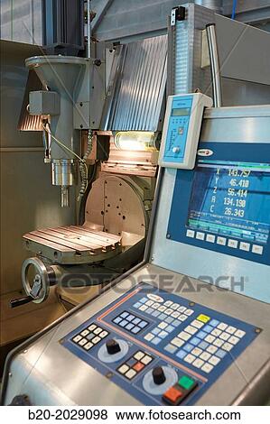 Stock Photo - CNC. Machine Tool. Technology Center. Donostia. San Sebastian. Gipuzkoa. Basque Country. Spain.. Fotosearch