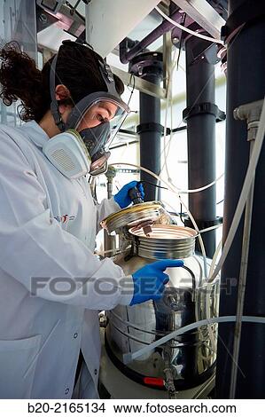 Picture - CO2 capture plant. Laboratory. Energy and Environment Division. Tecnalia Research and Innovation. Miano. Alava. Basque Country. Spain.. Fotosearch