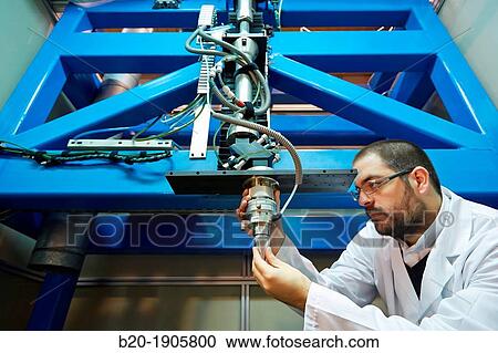 Stock Image - CO2 Laser Rofin Laser cutting system Industry, Tecnalia Research & innovation, Technology and Research Centre, Zamudio Technological Park, Derio, Bizkaia, Basque Country, Spain. Fotosearch