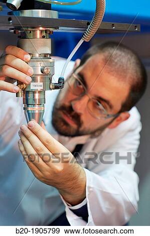 Stock Photo - CO2 Laser Rofin Laser cutting system Industry, Tecnalia Research & innovation, Technology and Research Centre, Zamudio Technological Park, Derio, Bizkaia, Basque Country, Spain. Fotosearch