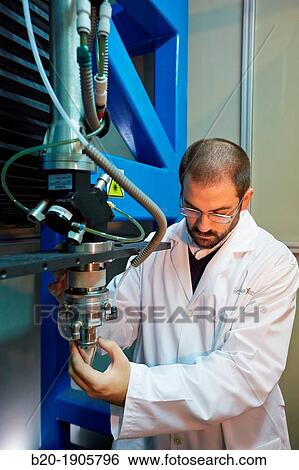 Stock Photograph - CO2 Laser Rofin Laser cutting system Industry, Tecnalia Research & innovation, Technology and Research Centre, Zamudio Technological Park, Derio, Bizkaia, Basque Country, Spain. Fotosearch