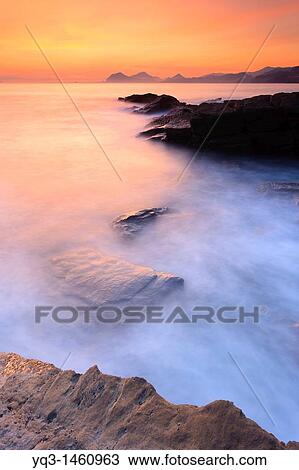 Coast at sunrise, Castro Urdiales, Cantabria, Spain View Large Photo Image Stock Image - Coast at sunrise, Castro Urdiales, Cantabria, Spain. Fotosearch