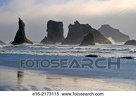 Stock Photography - coast of Bandon Beach.. Fotosearch