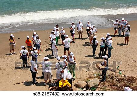 Coastal cleanup day Venezuela. View Large Photo Image Stock Image - Coastal cleanup day Venezuela.. Fotosearch