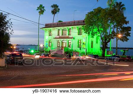 Stock Photograph - Coastal of Colon city, tourist office in the bank of Uruguay River, Entre Rios province, Argentina, South America. Fotosearch