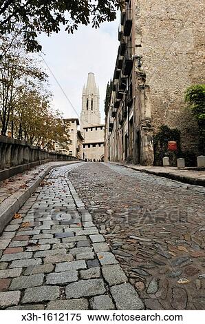 cobbled way up to the Sant Feliu church Girona, Autonomous community of Catalonia, Spain, Europe View Large Photo Image Stock Photography - cobbled way up to the Sant Feliu church Girona, Autonomous community of Catalonia, Spain, Europe. Fotosearch