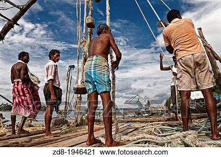 cochin Chinese fishing nets, India. View Large Photo Image Stock Image - cochin Chinese fishing nets, India.. Fotosearch