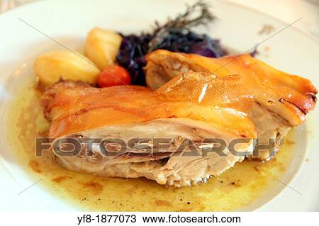 Cochinillo, young pork roasted from Spain View Large Photo Image Stock Image - Cochinillo, young pork roasted from Spain. Fotosearch