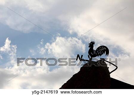 cockerel wind weather vane on roof top in rome italy View Large Photo Image Stock Photo - cockerel wind weather vane on roof top in rome italy. Fotosearch