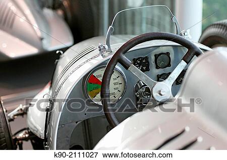 Cockpit with steer wheel and instruments of a Auto Union Racing Car Type C/D from 1939, Audi Forum, Ingolstadt, Bavaria, Germany, Europe. View Large Photo Image Stock Photo - Cockpit with steer wheel and instruments of a Auto Union Racing Car Type C/D from 1939, Audi Forum, Ingolstadt, Bavaria, Germany, Europe.. Fotosearch