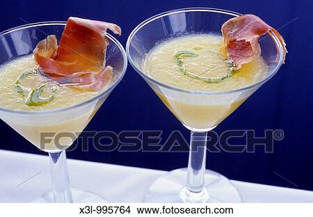 Cocktail of melon and cured jam Typical of Ibiza Balearic islands Spain View Large Photo Image Picture - Cocktail of melon and cured jam Typical of Ibiza Balearic islands Spain. Fotosearch