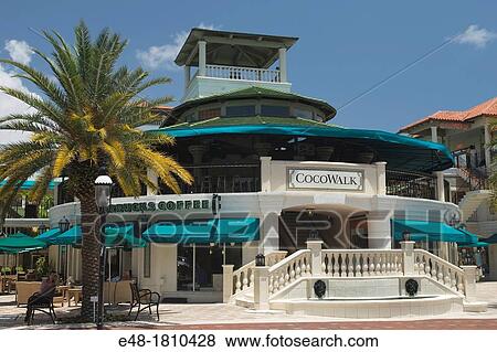 COCO WALK SHOPPING MALL COCONUT GROVE MIAMI FLORIDA USA View Large Photo Image Stock Photo - COCO WALK SHOPPING MALL COCONUT GROVE MIAMI FLORIDA USA. Fotosearch