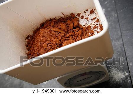 cocoa powder in bowl on salter weighing scale. View Large Photo Image Stock Image - cocoa powder in bowl on salter weighing scale.. Fotosearch
