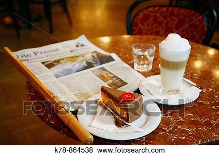 Coffee and cake at the famous Cafe Central, Vienna, Austria View Large Photo Image Stock Photo - Coffee and cake at the famous Cafe Central, Vienna, Austria. Fotosearch