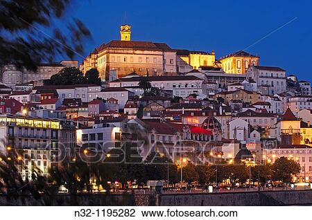 Coimbra, Old town at Dusk, Beira Litoral, Portugal, Europe. View Large Photo Image Stock Image - Coimbra, Old town at Dusk, Beira Litoral, Portugal, Europe.. Fotosearch