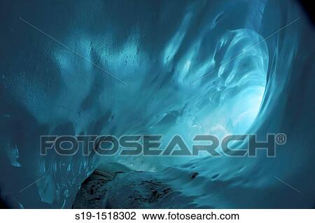 Stock Image - Cold tunnel, Wrangell-St. Elias National Park and Preserve, Alaska, USA. Fotosearch