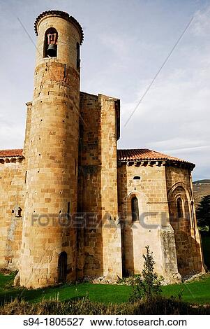 Stock Photo - Collegiate church of San Mart? n in San Mart? n de Elines, Cantabria, Spain. Fotosearch