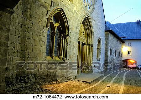 Stock Image - Collegiate church, Roncesvalles, Navarra, Spain. Fotosearch