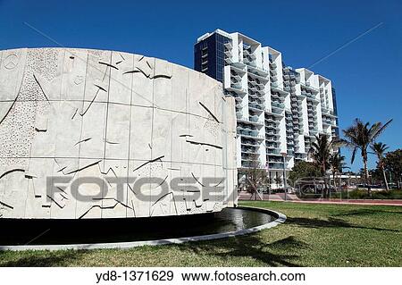 Collins Park Miami Beach, Florida, USA View Large Photo Image Stock Photo - Collins Park Miami Beach, Florida, USA. Fotosearch