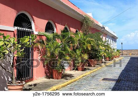 Stock Photography - Colonial Architecture, Old San Juan, San Juan, Puerto Rico, USA, Caribbean. Fotosearch