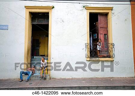 Stock Photography - Colonial house, Santo Domingo, Dominican Republic, West Indies, Caribbean. Fotosearch