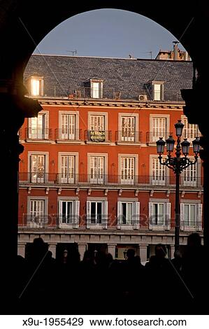 colonnade and arch on the central square Plaza Mayor, Madrid, Spain, Europe. View Large Photo Image Stock Photo - colonnade and arch on the central square Plaza Mayor, Madrid, Spain, Europe.. Fotosearch