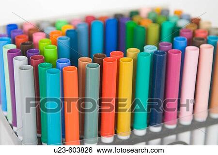 Color pens. View Large Photo Image Stock Photograph - Color pens.. Fotosearch