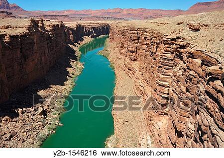 Colorado River from Navajo Bridge in Arizona. View Large Photo Image Stock Photograph - Colorado River from Navajo Bridge in Arizona.. Fotosearch