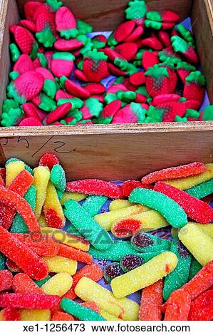 Stock Image - Colored jellies, sweet.. Fotosearch