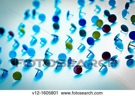 Colored push pins View Large Photo Image Stock Image - Colored push pins. Fotosearch