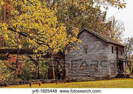 Colorful autumn foliage at Haygood Mill, a working gristmill near Pickens, South Carolina View Large Photo Image Stock Photo - Colorful autumn foliage at Haygood Mill, a working gristmill near Pickens, South Carolina. Fotosearch