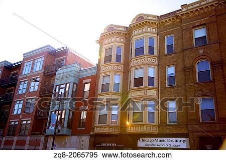 Colorful Buildingsin chicago. View Large Photo Image Stock Photography - Colorful Buildingsin chicago.. Fotosearch