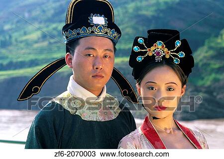 Colorful couple in Tang Dynasty traditional costume in China. View Large Photo Image Stock Image - Colorful couple in Tang Dynasty traditional costume in China.. Fotosearch