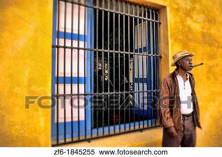 Colorful Man with Cigar Yellow Walls Old Havana Scene Cuba View Large Photo Image Stock Photography - Colorful Man with Cigar Yellow Walls Old Havana Scene Cuba. Fotosearch