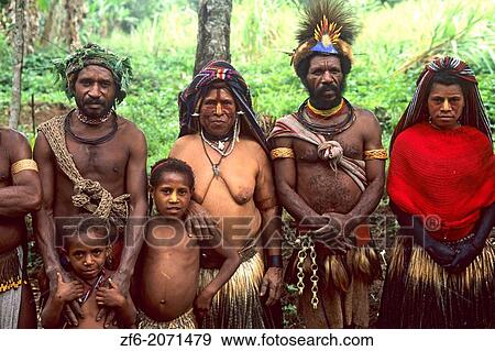 Colorful Native Wedding Party in Papua New Guinea. View Large Photo Image Stock Photo - Colorful Native Wedding Party in Papua New Guinea.. Fotosearch