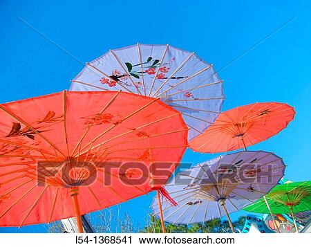 Colorful parasol umbrella View Large Photo Image Stock Image - Colorful parasol umbrella. Fotosearch