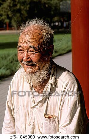 Colorful portrait of elderly Chinese man with beard in Beijing China. View Large Photo Image Stock Image - Colorful portrait of elderly Chinese man with beard in Beijing China.. Fotosearch