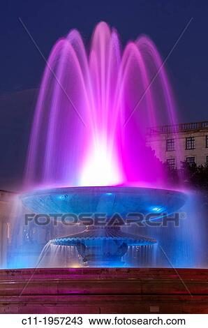 Coloured fountain, Trafalgar Square, London, England, UK. View Large Photo Image Stock Image - Coloured fountain, Trafalgar Square, London, England, UK.. Fotosearch