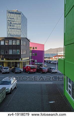 Colourful architecture and buildings of Reykjavik city centre Iceland View Large Photo Image Stock Photo - Colourful architecture and buildings of Reykjavik city centre Iceland. Fotosearch