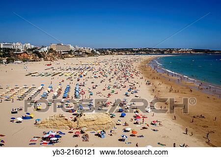 Colourful Beach, Praia de Rocha, Algarve, Portugal. View Large Photo Image Stock Image - Colourful Beach, Praia de Rocha, Algarve, Portugal.. Fotosearch